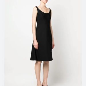 • Theory • Women’s Round Neck Dress Black Pockets 2 Lined Wool Blend